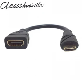 

(100pcs/lot) 10cm Type C MINI HDMI Male to HDMI Female Extension for DV Sony Cannon MP4 Camera DC DV
