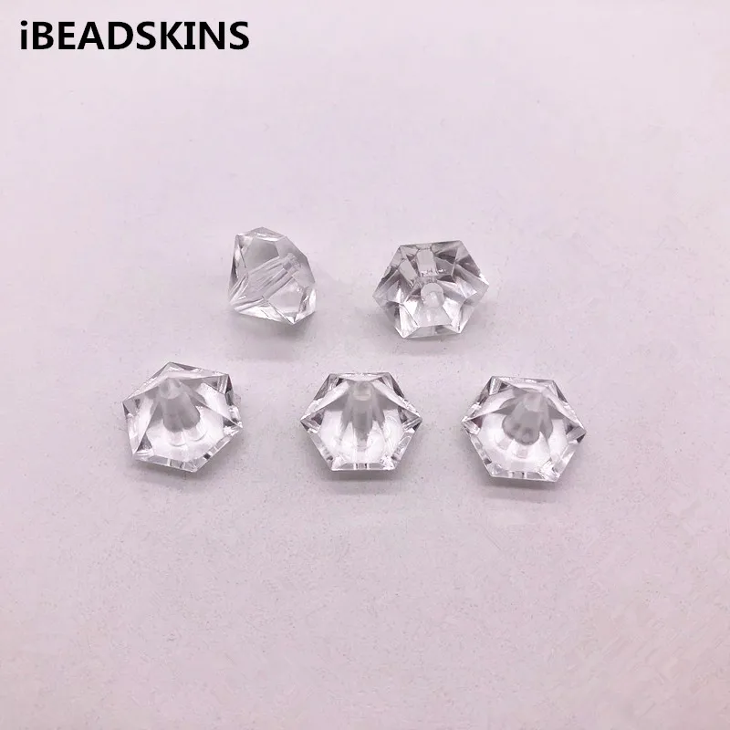 

New arrival 14x14mm 550pcs clear Acrylic drop shape beads for stud earrings/earrings accessories/Earring parts/ jewelry DIY