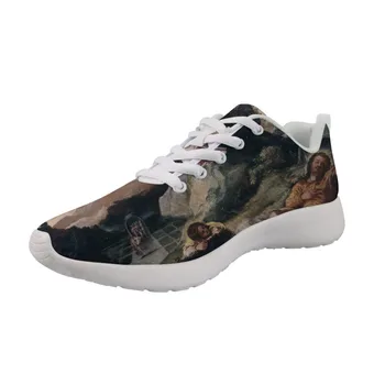 

New Sneakers Women Flats Nurse Shoes Spring Painting Art Printed White bottom Comfortable Breathable Jacopo Robusti Tintoretto