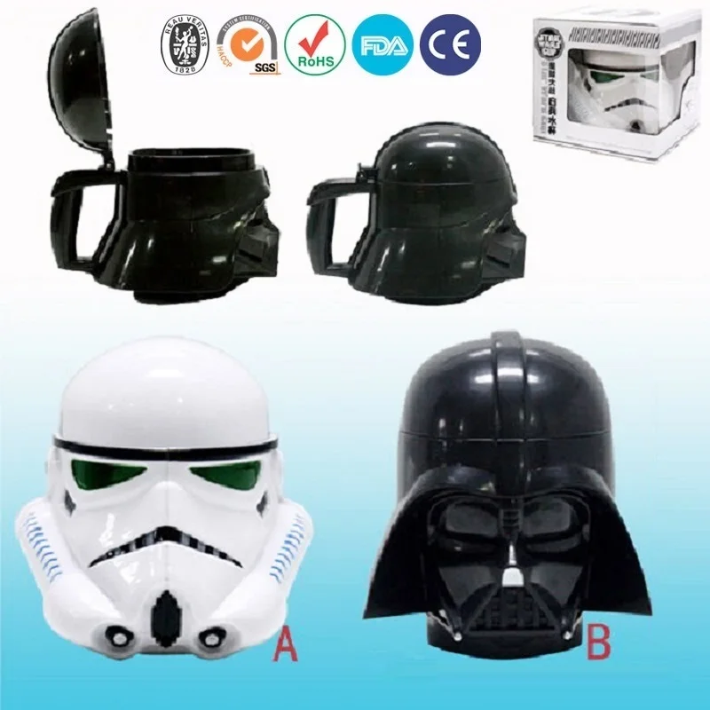 ULKNN Star Wars кружка Дарт Вейдер воин Белый 3D чашка для напитков с Ложка Крышка