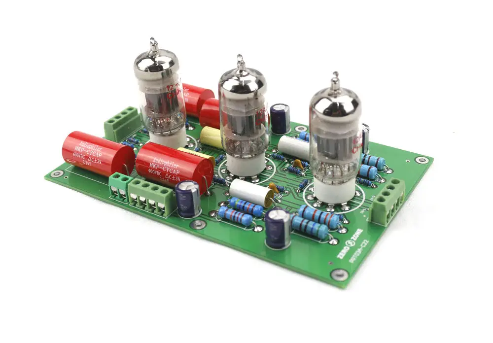GZLOZONE Asembeld PRT-03A Hi-Fi стерео 12AX7 ламповый Предварительный усилитель на C22 Preamp |