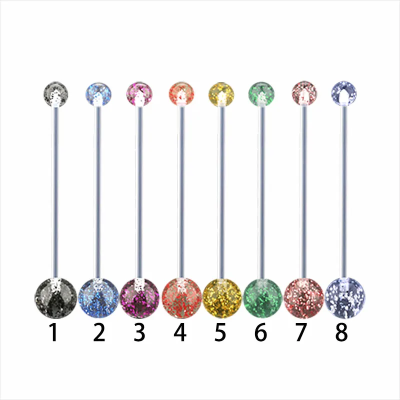 

1Piece Sexy Belly Rings Navel Piercing Jewelry Soft Bio-plastic Glitter Balls Ombligo Nombril Body Pircing Jewelry Mix Colors