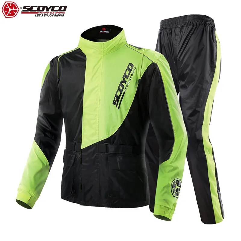 

SCOYCO Motorcycle Rider Raincoat Reflective Adjustable Motocross Raincoat Suits Racing Protective Gear Moto Raincoat RC01