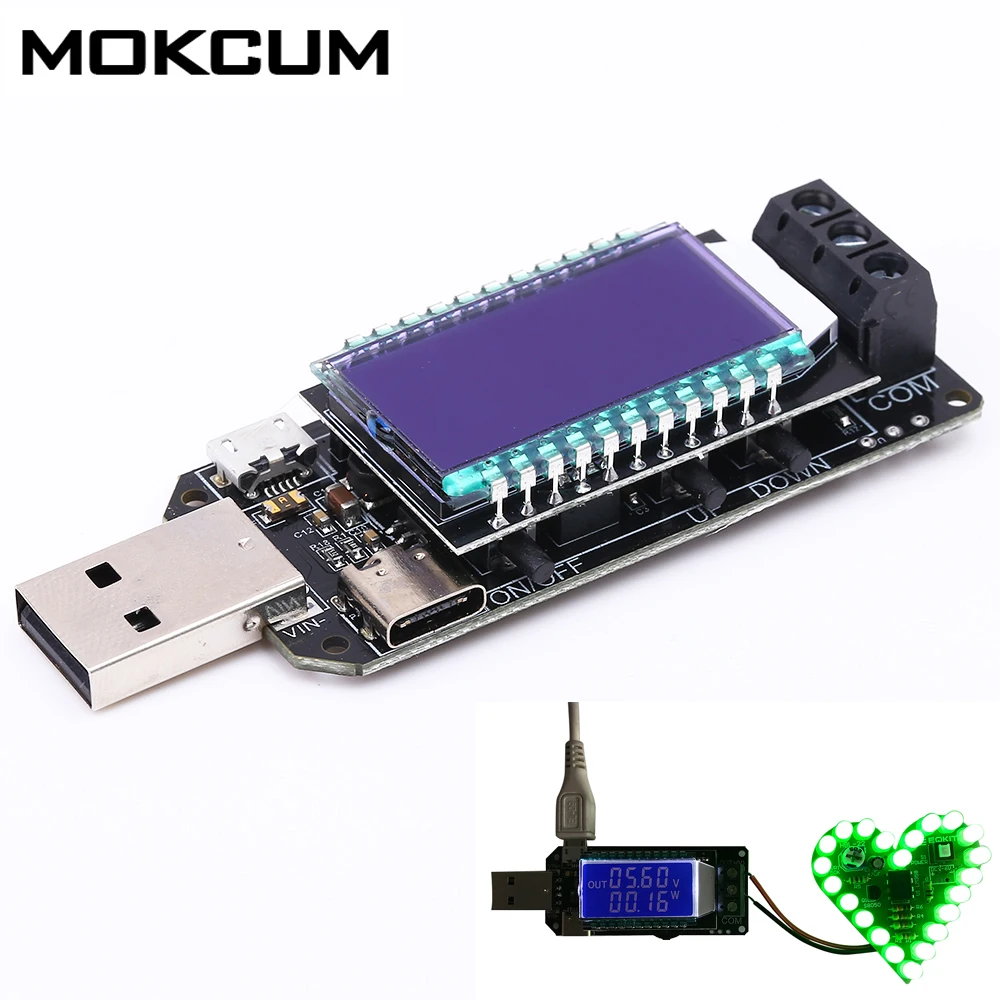 

Temperature Display DC USB Step UP/Down Power Adapter Boost Buck Converter LCD Voltmeter Ammeter Battery Capacity Tester Module