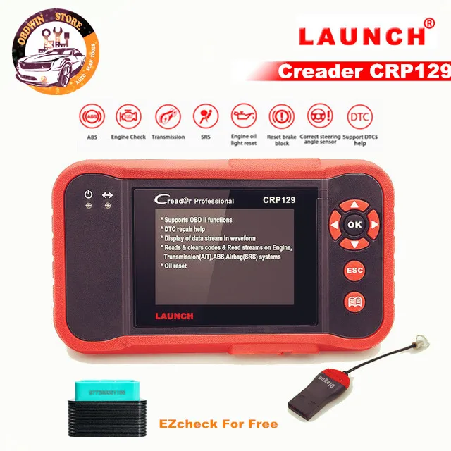 Старт X431 Creader CRP129 для eng/AT/abs/SRS + EPB масла SAS сброса мощный чем CRP123 creader VII получить