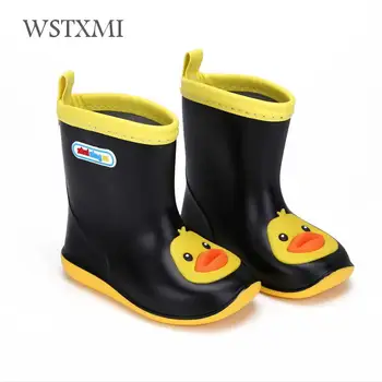 

Rain Boots Kids Infant Girls Rubber Boots Baby Boys Waterproof Water Shoes Non-slip Warm Toddler Children Rainboots Removable