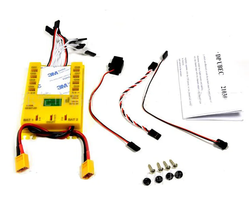 FPV Servo Distribution Board with 20A UBEC 8CH Input/16CH Output 7-13V Section Power Manager Distributor AC Adapter