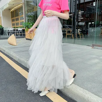 

Trendy Women clothes Irregular Stylish casual Tutu Summer Princess Multilayer Polyester Skirts one pieces