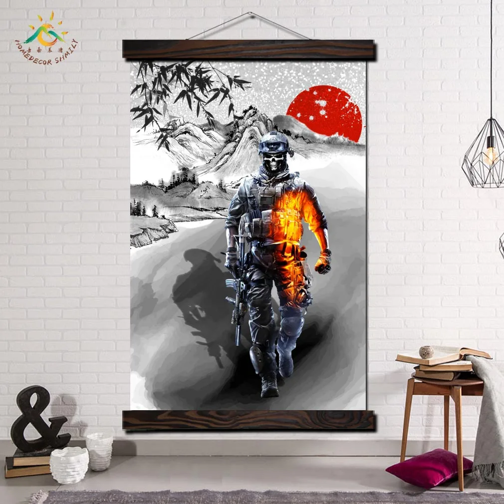 

Battlefield Warrior Wall Art Canvas Prints Painting Frame Scroll Painting Hanging Poster Decorative Picture Print Wall Poster