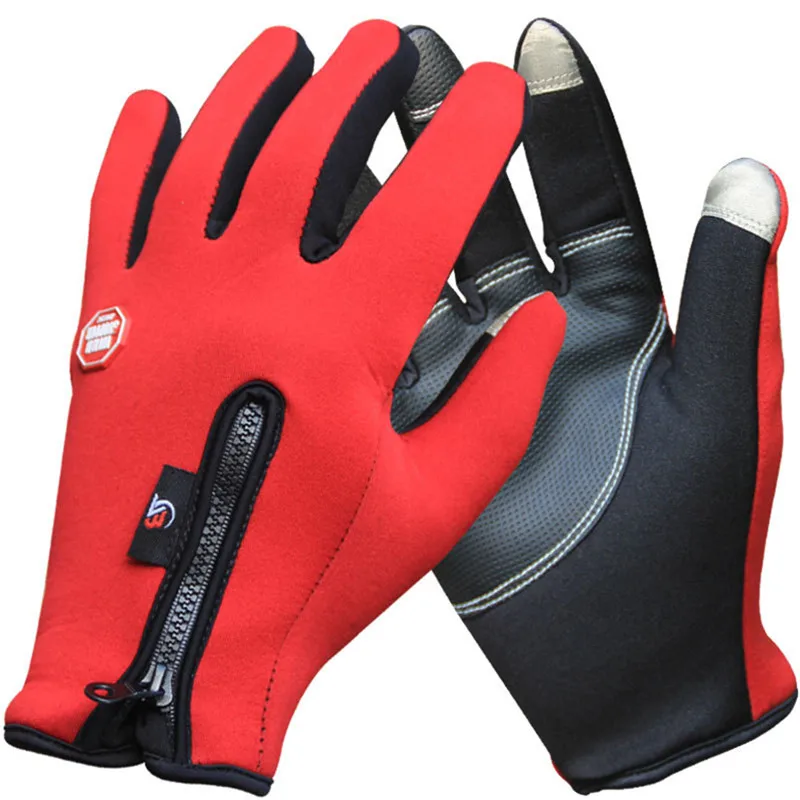 Зимние велосипедные перчатки ветрозащитный Термальность велосипед перчатки Мотоцикл, тактические, лыжи, Велоспорт Спортивная Сенсорный экран перчатки Для мужчин женщина