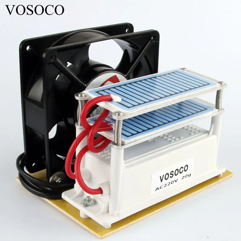 

Portable Ozone Generator 20g/h with Fan Blue film moisture proof Ceramic Plate Ozonizer water Air sterilize Purifier treatment