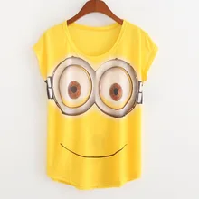 2017 Summer Style Hot Sale Casual T Shirt Women Print Minions Fashion T shirts Short Sleeve
