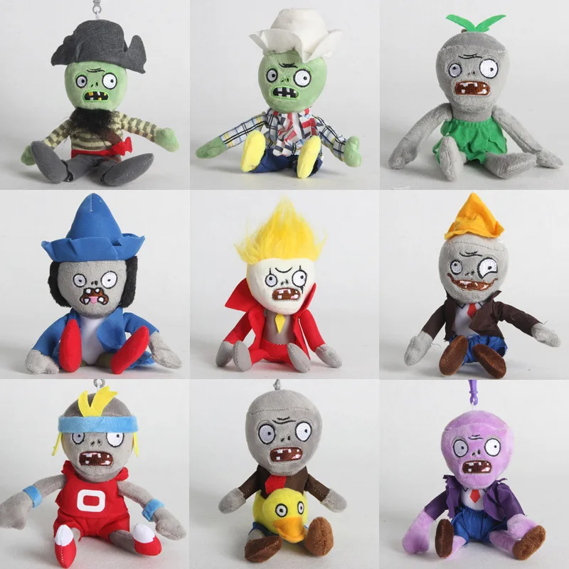 2019 New Plants vs Zombies Plush Toys Pendants Game Cartoon Plants vs Zombies Soft Stuffed Dolls 18-22cm  (8)