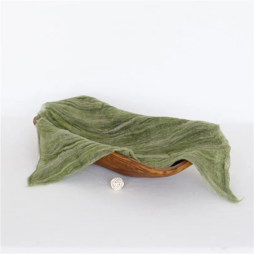 

Wool Felted Blanket Layer Background Photo Props Newborn Baby Swaddle Wrap Photography Props
