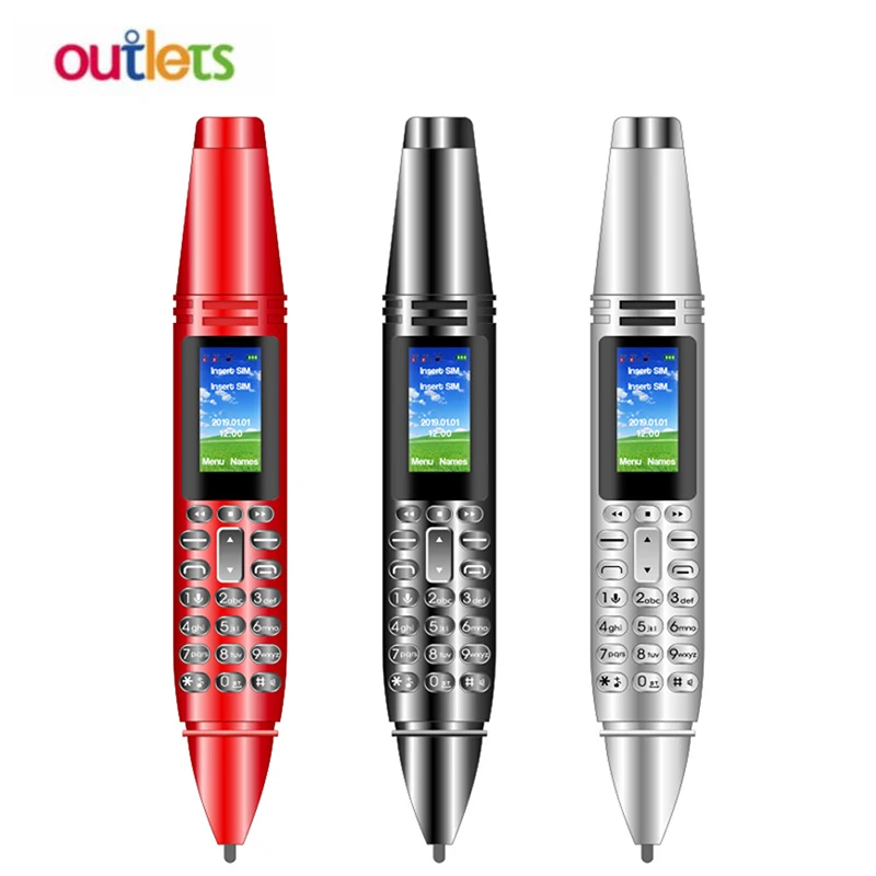 

Cectdigi AK007 0.96" Pen Shaped 2G CellPhone Dual SIM Card GSM Mobile Phone BT V3.0 Dialer Magic Voice MP3 FM Voice Recorder