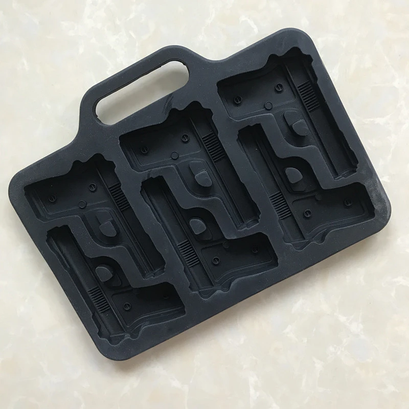 

1 Pcs Creative Pistol Shape Silicone Chocolate Mold Ice Grid Mold Home-made DIY Fragrance Model Baking Mold Cookie Mold