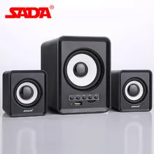 SADA D-230 мини сабвуфер 3D объемный супер бас ПК USB Bluetooth беспроводной колонки для смартфона компьютерные колонки Поддержка tf-карты