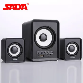

SADA D-230 Mini Subwoofer 3D Surround Super Bass PC USB Bluetooth Wireless Smart Phone Speaker Computer Speakers Support TF Card