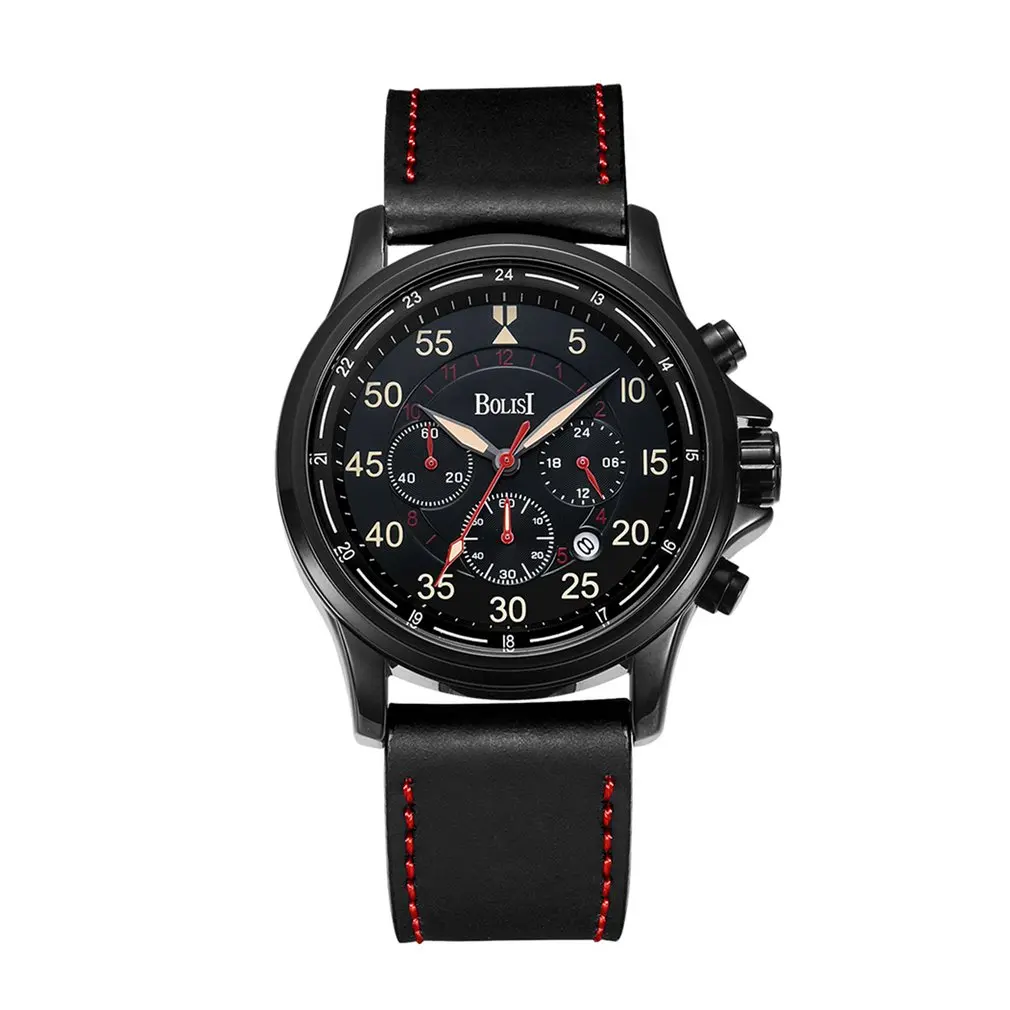

Men's Multi-function Sports Chronograph Calendar Waterproof Quartz 8241 Fashionable Popular Nice Sweety Gift