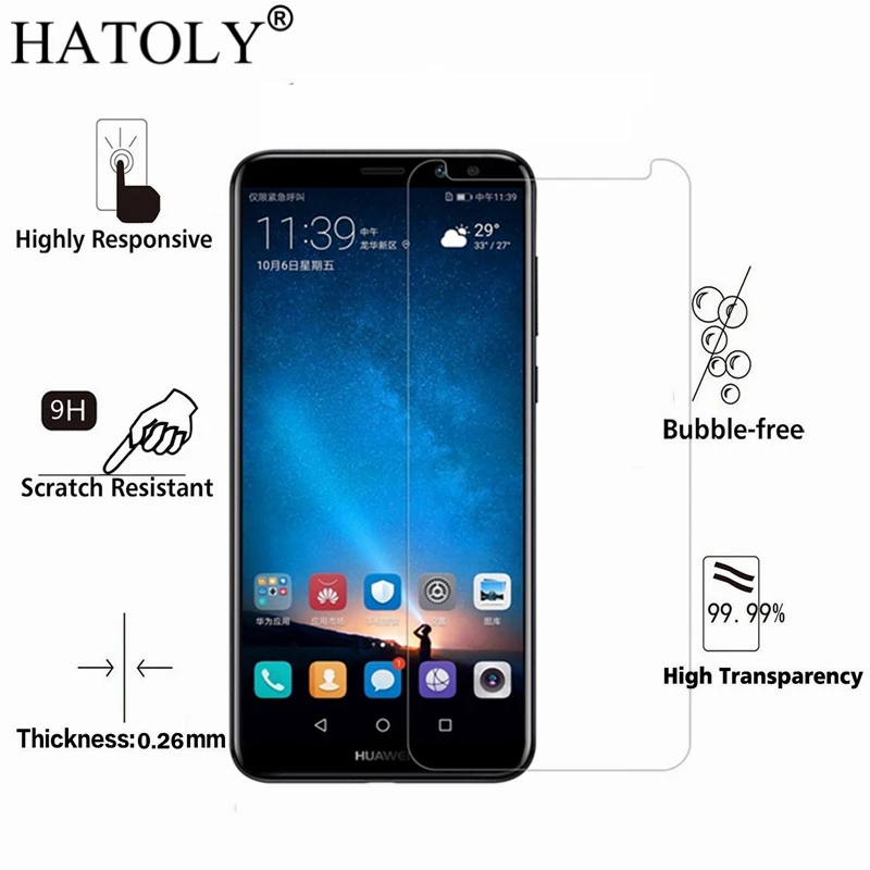 2PCS Tempered Glass Huawei Mate 10 Lite Ultra thin Screen