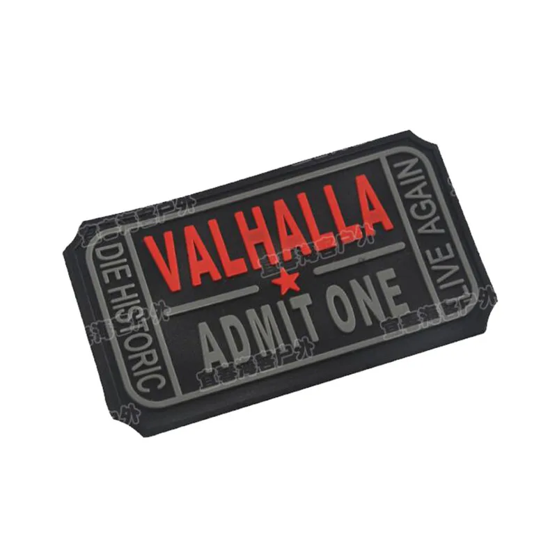 PVCAOTDDOR Valhalla Hall VALHALLA принять один тактический боевой дух, вышитый патч, значок, нарукавная повязка, наклейка - Цвет: B