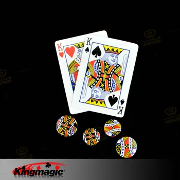 

3Pcs/lot Phase Shift Card Magic Tricks King Magic props Close Up Funny Card Toys Free Shipping