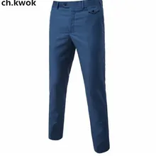 CH. KWOK костюм брюки соц. Платье Брюки мужские приталенный формальный Блейзер брюки новое поступление черный костюм мужские панталоны S-6XL