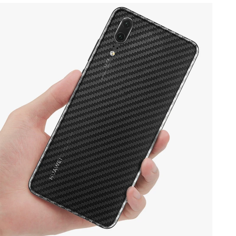 3D углеродное волокно задняя крышка Защитная пленка для Huawei P20 Pro Honor 10 9 8 7X полное