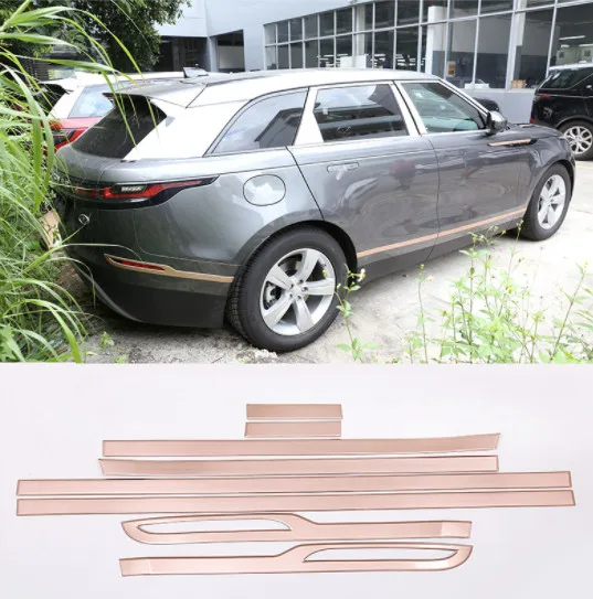 8PCS Carbon Fiber Outer Door Handle Cover Trim For Range Rover Sport 2014-2018