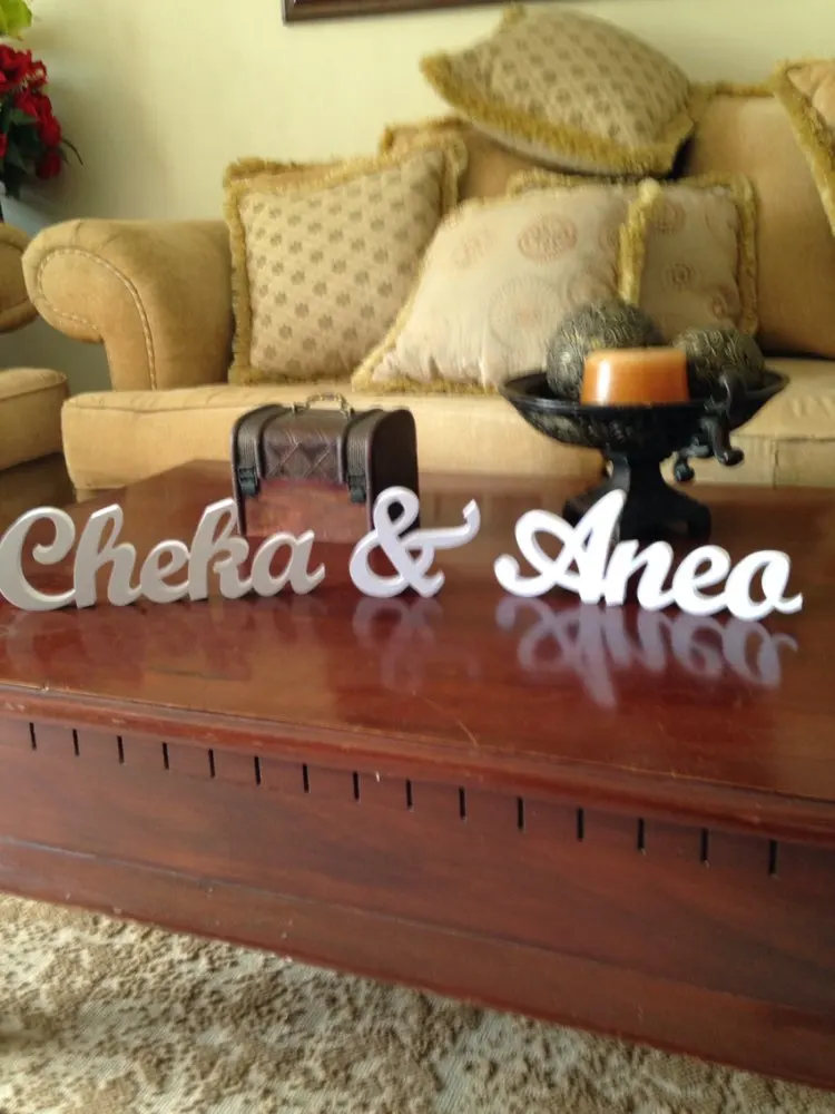 

Free shipping Wooden PVC personalized name MDF Wedding Joint Names - Large 11cm High