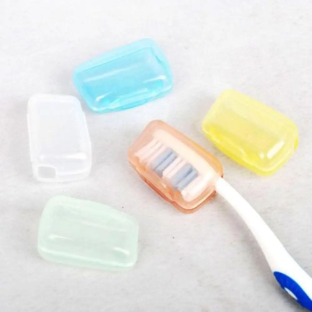 5pcs Fashion Toothbrush Cover Case Cap Travel Accessories plastic Suitcase Holder Baggage Boarding Portable Packing organizer