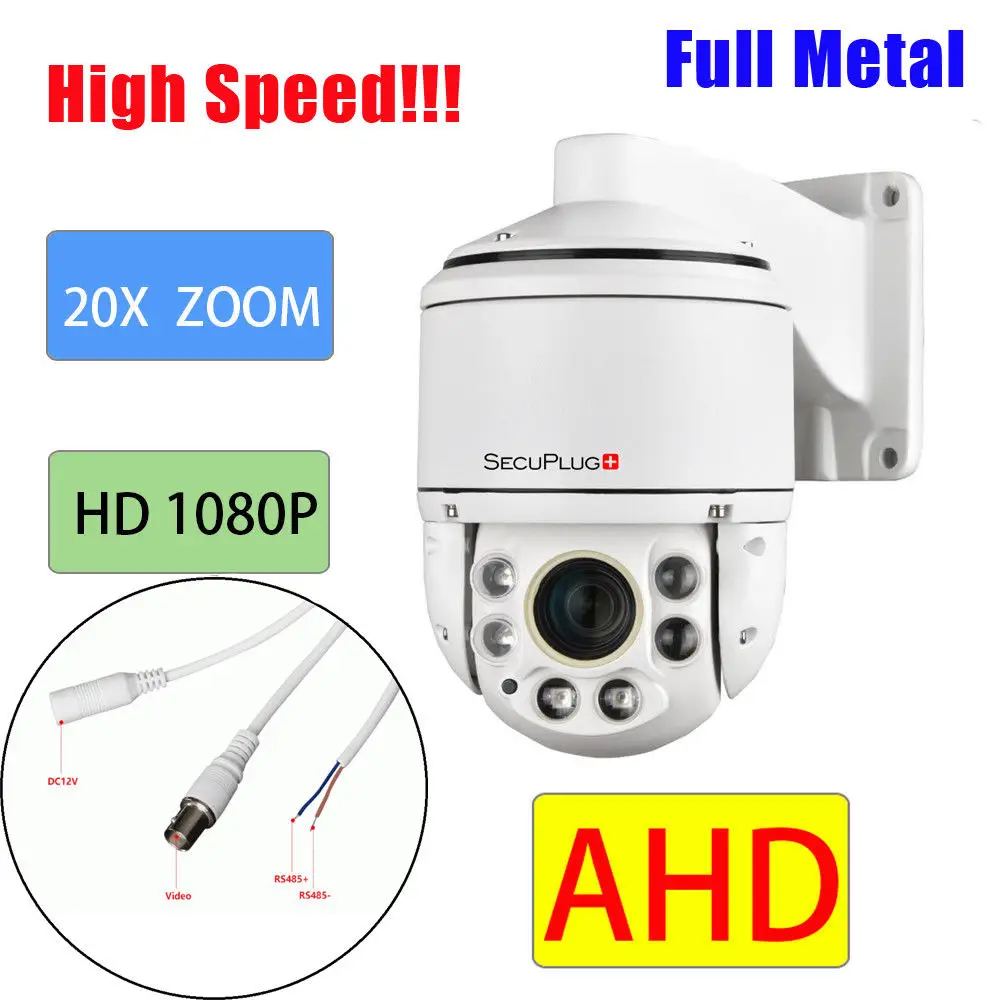Высокоскоростная купольная PTZ-камера AHD 20X ZOOM 1080P 2.0MP SONY CMOS CCTV Outdoor | Безопасность и