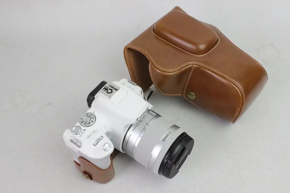 Чехол для камеры из искусственной кожи для Canon EOS 200D Ретро винтажная сумка с батарейным отсеком