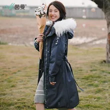 INMAN новые продукты женские с капюшоном женские пуховики длинное пальто