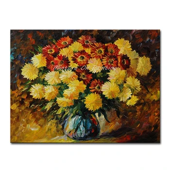 

Hand Painted Palette Knife Textured Beatiful Flower Oil Painting on Canvas For Living Room Home Decor Wall Art Pictures No Frame