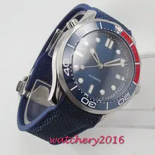 41mm Blue Sterile Dial Ceramic Bezel Super Luminous Steel Case Automatic Movement men's Watch цена 41mm Blue Sterile Dial Ceramic Bezel Super Luminous Steel Case Automatic Movement men's Watch цены онлайн