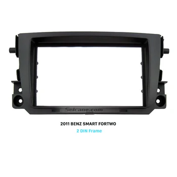 

Seicane Black Double Din Car Radio Fascia Dash Panel Frame for 2011 Mercedes BENZ SMART FORTWO stereo Cover Trim Installation