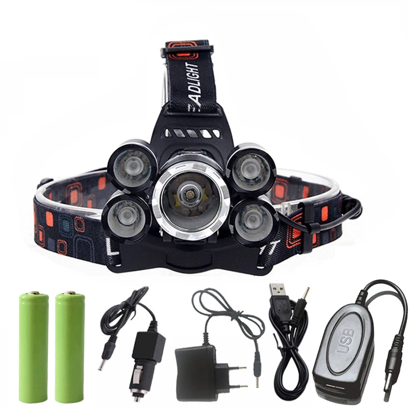 

Z30 Led Headlamp XML T6 LED Headlight powerful Head Flashlight head 4 Switch Model 18650 Battery With function Power Bank