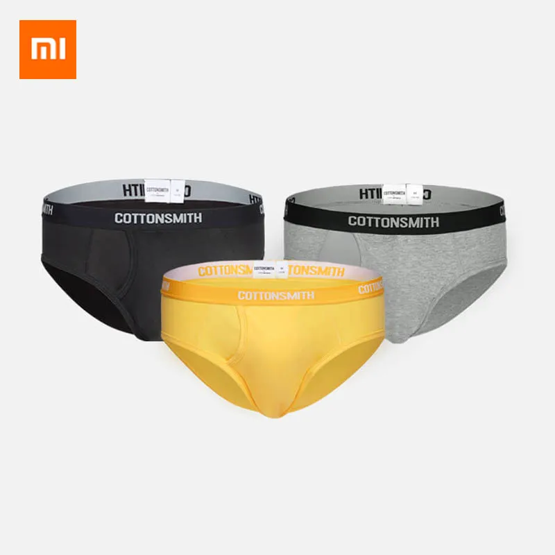 

2pcs Xiaomi Mijia Cotton Smith Men's Briefs Quick perspiration Dry and breathable Cotton Three colors optional