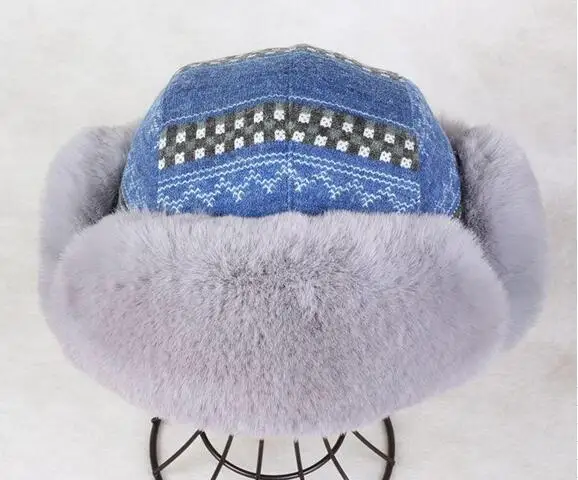 Скидка сезона вязаная шапка Авиатор из искусственного меха русская ушанка
