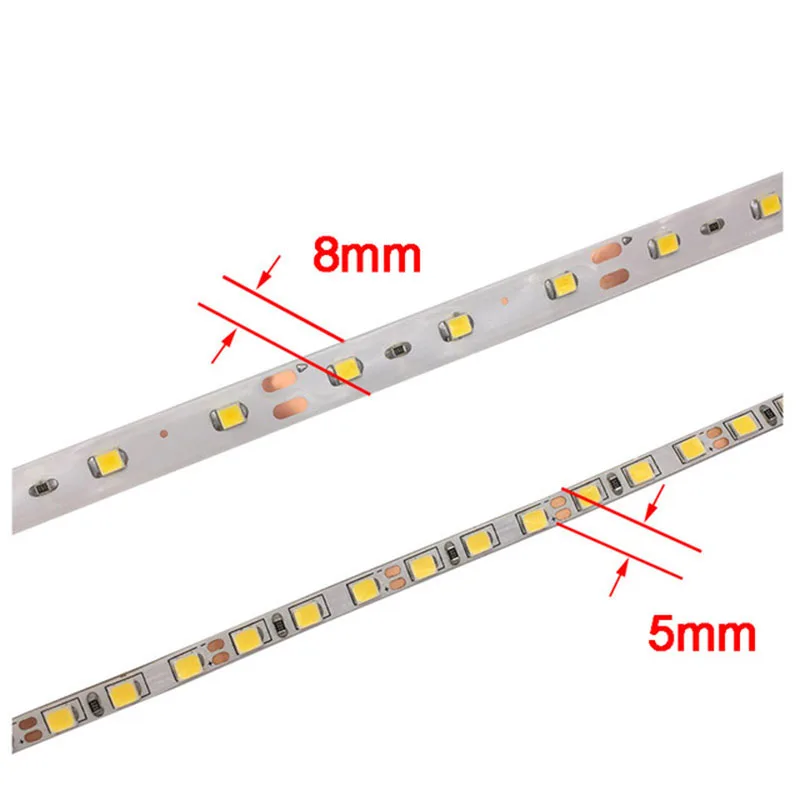 Светодиодный прожектор 5 мм ширина м 2835 600 SMD 12 В гибкий 120 светодиодный/м