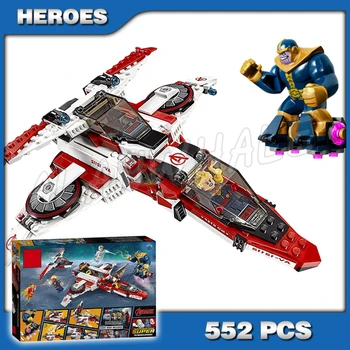 

552pcs Super heroes Avengers Avenjet Space Mission Captain America 07022 Marvel DC Comics Building Blocks Compatible with Lago