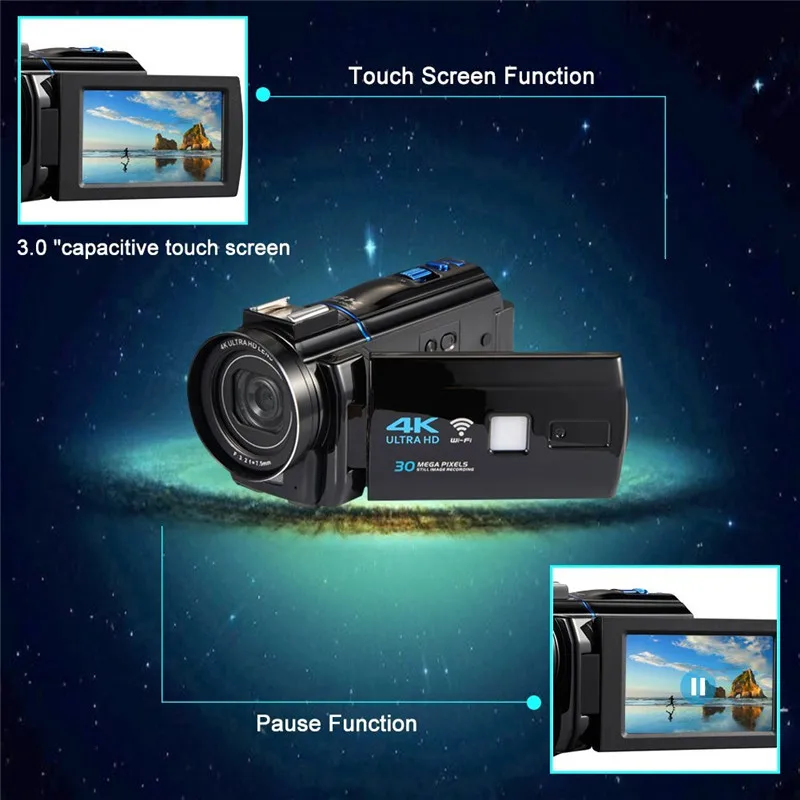 4 К Ultra HD 30 0 МП цифровая видеокамера Камера видеокамеры 3 &quotсенсорный экран 0.39x