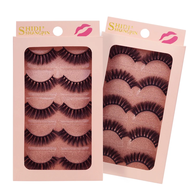 

5 Pairs eyelashes natural long 3d mink eyelashes 1cm-1.5cm 3d mink lashes hand made 3d false lashes eyelash for maquiagem cilios