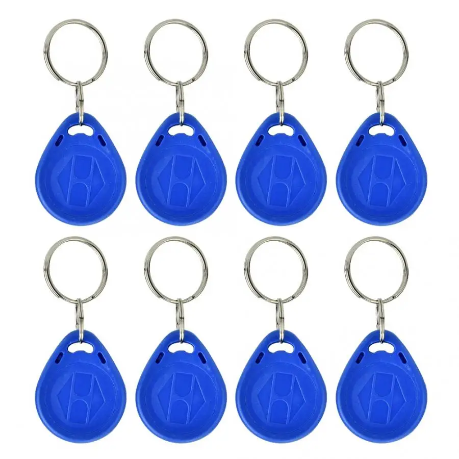 

Access Control Card 100 Pcs Blue Keychains RFID Proximity Card Key for Access Control