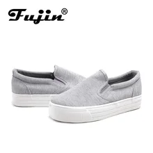 2019 Ladies platform Shoes canvas shoes Flats Slip On Solid Woman Leisure breathable Shoe Female Fashion