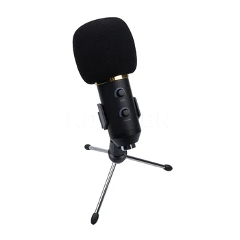 

kebidu USB Condenser Sound Recording Microphone Wired Radio Broadcasting Microphone with Stand for Chatting Singing Karaoke