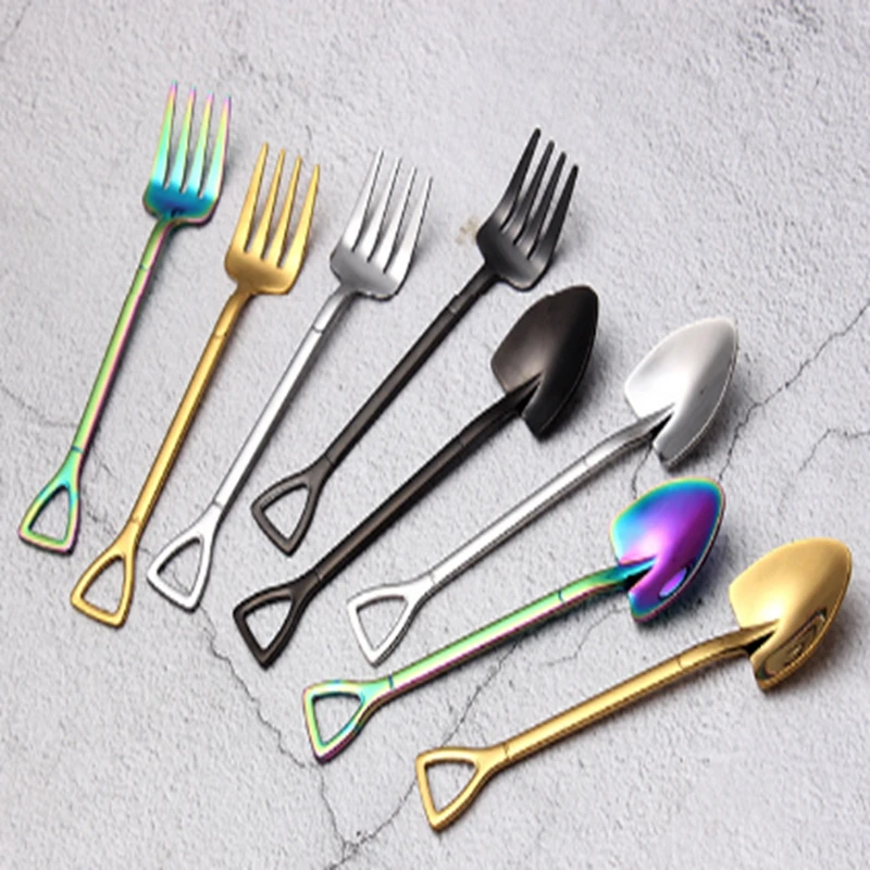 200 шт./партия, новая чайная ложка-Лопатка из нержавеющей стали, дизайн ...