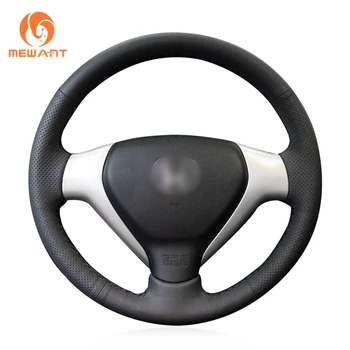 

MEWANT Black Artificial Leather Car Steering Wheel Cover for Honda City 2007-2008 Fit 2007-2008 Jazz 2007-2008