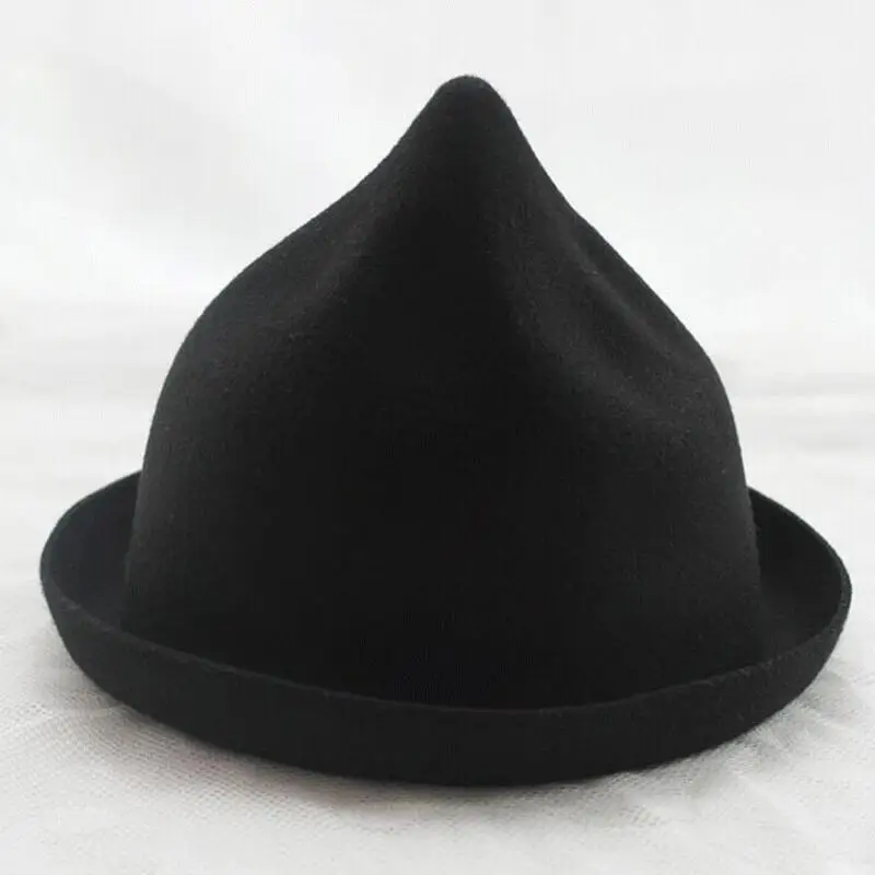 women fisherman pointed felt trilby 